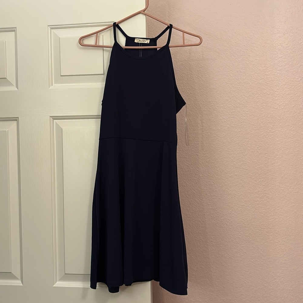 Navy A line dress